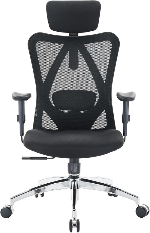 SIHOO Ergonomischer Schreibtischstuhl – Verstellbarer Bürostuhl mit Lendenwirbelstütze & Kopfstütze