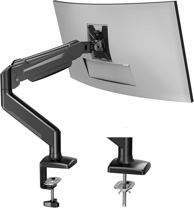 BONTEC Monitor-Halterung mit Gasdruckfeder für 13–32 Zoll Bildschirme (3–9 kg) – Ergonomischer Monitorarm mit VESA 75x75 / 100x100