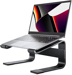 Soqool Ergonomischer Laptopständer aus Aluminium – Belüfteter Laptophalter für 10–17 Zoll Notebooks & MacBooks