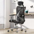 SIHOO Ergonomischer Schreibtischstuhl – Verstellbarer Bürostuhl mit Lendenwirbelstütze & Kopfstütze